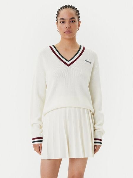 Guess Sweter V5BR01 Z1152 Écru Regular Fit. Swetry klasyczne Guess, xl, bez kołnierzyka. Za 229,99 zł.