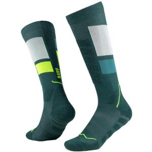 Skarpetki sportowe dla dorosłych Thermonet Over The Calf Socks. Zielone skarpetki Buff, bez wzorów, z elastanu. Za 149,99 zł.