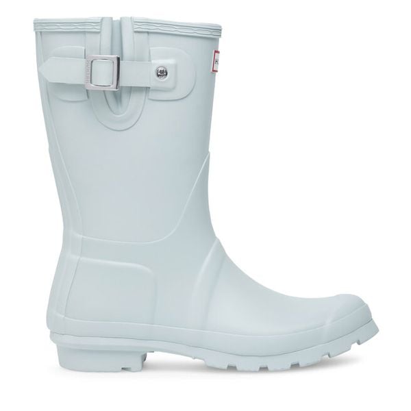 Kalosze Hunter. Niebieskie kalosze Hunter, bez wzorów. Za 249,99 zł.