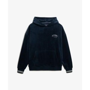 Bluza damska z kapturem Superdry Country Club. Niebieskie bluzy Superdry, bez wzorów, z kapturem. Za 348,85 zł.