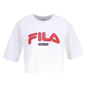 Koszulka damska FILA Lucena. Białe bluzki Fila, m, bez wzorów, casualowe, bez kołnierzyka, bez ramiączek. Za 85,99 zł.