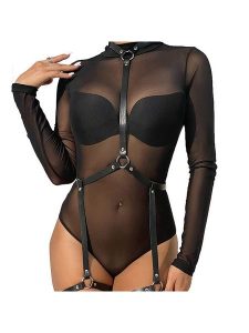 INTIMAX Paski harness w kolorze czarnym rozmiar: S. Czarne paski INTIMAX, bez wzorów, z materiału. Za 109,52 zł.