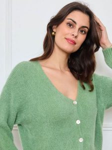 CXL by Christian Lacroix Kardigan w kolorze zielonym rozmiar: onesize. Zielone kardigany CXL by Christian Lacroix, z wełny. Za 187,52 zł.