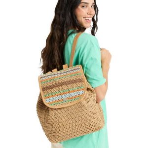 Plecak dla Kobiety COCO PEARL Żółty. Brązowe plecaki Roxy. Za 179,99 zł.