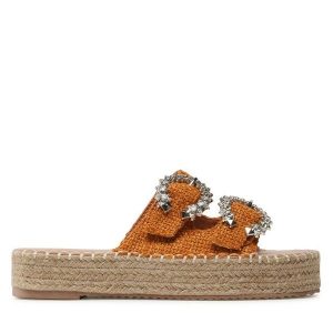 Espadryle DeeZee. Brązowe espadryle DeeZee, bez wzorów, bez obcasa. Za 119,99 zł.