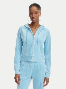 Juicy Couture Bluza Madison JCWAS126326 Błękitny Slim Fit. Niebieskie bluzy Juicy Couture, xxl, bez wzorów, z syntetyku, bez kaptura. Za 396,99 zł.