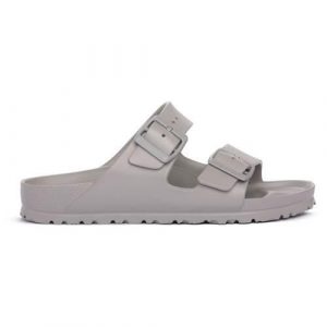 Klapki damskie Birkenstock Arizona Eva Stone Concalz S. Szare klapki Birkenstock, bez wzorów, z materiału, bez obcasa. Za 299,00 zł.