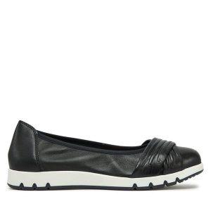 Baleriny Caprice. Czarne balerinki Caprice, bez wzorów, bez obcasa, bez zapięcia. Za 279,99 zł.