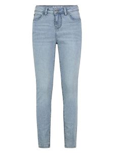 Sublevel Dżinsy - Skinny fit - w kolorze błękitnym rozmiar: L. Niebieskie jeansy Sublevel, z aplikacjami, ze skóry, z podwyższonym stanem. Za 122,96 zł.