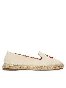 DeeZee Espadryle 8-266-1 Beżowy. Brązowe espadryle DeeZee, bez wzorów, z materiału, bez obcasa. Za 79,99 zł.