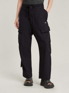 G-Star Bojówki w kolorze czarnym rozmiar: W25/L30. Czarne spodnie z wysokim stanem G-Star, bez wzorów, z bawełny, z podwyższonym stanem. Za 276,05 zł.