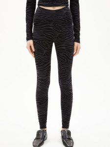 ARMEDANGELS Legginsy - Faribaa Zebraraa Kobiety Bawełna czarny|szary, XL. Czarne legginsy ARMEDANGELS, bez wzorów, z bawełny. Za 119,95 zł.