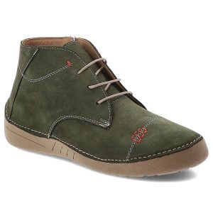 Zielone Botki Artiker Skórzane Obuwie Damskie. Zielone botki ARTIKER, na jesień, bez wzorów, z nubiku, bez obcasa, bez zapięcia. Za 322,99 zł.