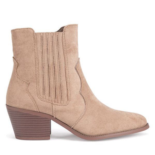 Botki Jenny Fairy. Brązowe botki Jenny Fairy, bez wzorów, bez obcasa, na słupku, bez zapięcia. Za 169,99 zł.