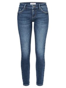 Timezone Dżinsy "Aleena" - Skinny fit - w kolorze granatowym rozmiar: W29/L28. Niebieskie jeansy Timezone, z aplikacjami. Za 122,96 zł.