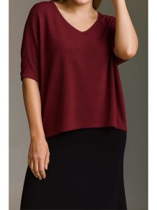 Cotton Candy Koszulka w kolorze bordowym rozmiar: M. Czerwone bluzki Cotton Candy, m, bez wzorów, bez kołnierzyka, bez ramiączek. Za 78,28 zł.