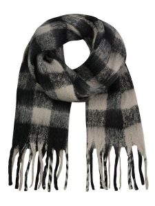 Eight2Nine Szal w kolorze czarno-beżowym rozmiar: onesize. Brązowe szaliki Eight2Nine, bez wzorów, z materiału. Za 96,14 zł.