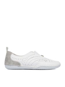 Rieker Półbuty CEO-43663-80 Biały. Białe półbuty Rieker, bez wzorów, ze skóry, bez obcasa, na płaskiej podeszwie, bez zapięcia. Za 319,99 zł.