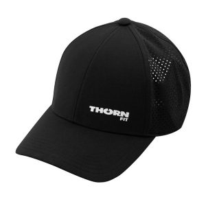 Czapka sportowa z daszkiem Thorn Fit Logo. Czarne czapki THORN FIT, bez wzorów, sportowe. W wyprzedaży za 84,15 zł.