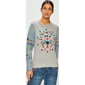 Desigual - Sweter. Swetry klasyczne marki Desigual. W wyprzedaży za 299,90 zł.