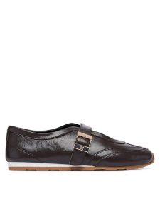 Tommy Hilfiger Baleriny Bella Ballet Mary Jane FW0FW09416 Brązowy. Brązowe balerinki TOMMY HILFIGER, bez wzorów, ze skóry, bez obcasa, bez zapięcia. Za 449,99 zł.