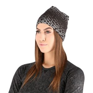 Czapka odblaskowa uniwersalna Nils OCN0478. Czarne czapki NILS, bez wzorów, sportowe. Za 29,00 zł.