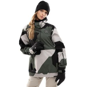 Kurtka snowboardowa damska W1-W Snowy. Brązowe kurtki sportowe SIROKO, bez wzorów, z softshellu, bez kaptura, narciarskie. Za 317,00 zł.