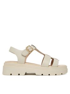 Geox Sandały Adacter S B D670NA-00043 C5322 Beżowy jasny. Brązowe sandały Geox, bez wzorów, ze skóry, bez obcasa, na płaskiej podeszwie, bez zapięcia. Za 509,99 zł.