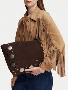 Badura Torebka EO-LA321-3646 Brązowy ciemny. Brązowe shopper bag Badura, bez wzorów, ze skóry, bez dodatków. Za 383,99 zł.