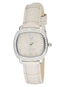 U.S. Polo Assn. Zegarek kwarcowy w kolorze srebrno-kremowym rozmiar: onesize. Brązowe, analogowe zegarki U.S. Polo Assn. Za 195,99 zł.