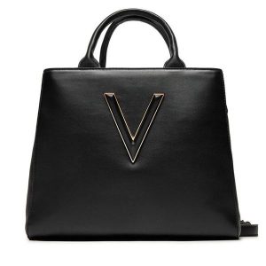 Torebka Valentino. Czarne shopper bag Valentino, bez wzorów, bez dodatków. Za 339,99 zł.