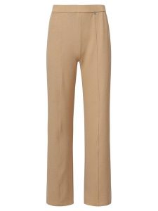 Smashed Lemon Spodnie w kolorze beżowym rozmiar: M. Brązowe spodnie z wysokim stanem Smashed Lemon, bez wzorów, z materiału, z podwyższonym stanem. Za 104,99 zł.