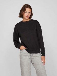 Vila Bluza "Sandy" w kolorze czarnym rozmiar: L. Czarne bluzy Vila, l, bez wzorów, bez kaptura. Za 100,99 zł.