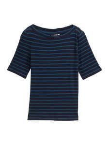 Tom Tailor Koszulka w kolorze granatowo-błękitnym rozmiar: S. Niebieskie bluzki Tom Tailor, s, bez wzorów, z bawełny, bez kołnierzyka, bez ramiączek. Za 39,99 zł.