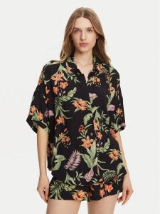 Roxy Koszula ERJWT03680 Czarny Relaxed Fit. Czarne koszule Roxy, m, bez wzorów, z wiskozy, bez kołnierzyka, bez ramiączek. Za 149,99 zł.