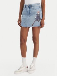 HUGO Spódnica jeansowa Gadele 50557549 Niebieski Regular Fit. Niebieskie spódnice Hugo, xl, bez wzorów, z bawełny. Za 489,99 zł.