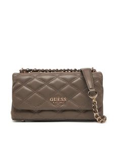 Guess Torebka HWQG96 32210 Brązowy. Brązowe torebki klasyczne Guess, z aplikacjami, ze skóry, bez dodatków. Za 329,99 zł.