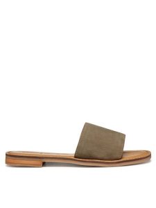 Geox Klapki D Maddalusiac D55YML 00021 C3016 Khaki. Brązowe klapki Geox, bez wzorów, ze skóry, bez obcasa. Za 209,99 zł.
