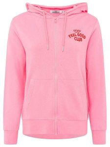Zwillingsherz Bluza "Feel Good Club" w kolorze jasnoróżowym rozmiar: L/XL. Różowe bluzy Zwillingsherz, l, bez wzorów, z bawełny, bez kaptura. Za 130,99 zł.