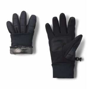 Rękawiczki sportowe damskie W Powder Lite II Glove. Czarne rękawiczki Columbia, bez wzorów, z poliesteru. Za 199,99 zł.