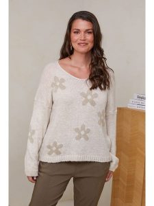 Curvy Lady Sweter w kolorze beżowym rozmiar: 48/50. Brązowe swetry oversize Curvy Lady, bez wzorów, ze splotem, bez ramiączek. Za 97,05 zł.