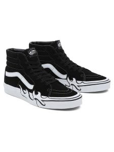Vans Skórzane sneakersy "SK8-Hi Flame" w kolorze czarnym rozmiar: 42,5. Czarne trampki Vans, bez wzorów, za kostkę, bez zapięcia. Za 95,46 zł.