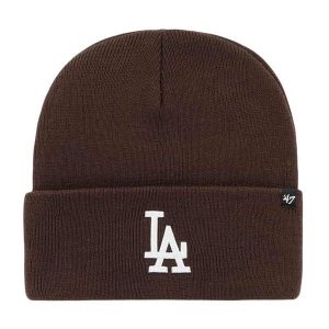 Czapka zimowa unisex turystyczna Brand 47 Los Angeles Dodgers brązowa. Brązowe czapki 47 Brand, bez wzorów. Za 119,00 zł.