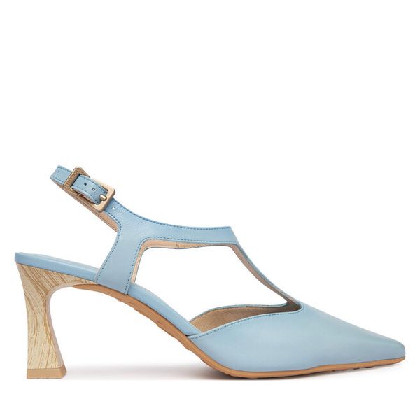 Czółenka Hispanitas. Niebieskie czółenka Hispanitas, bez wzorów, bez obcasa, bez zapięcia. Za 659,99 zł.