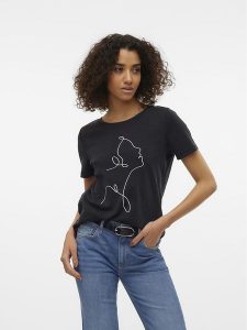 Vero Moda Koszulka w kolorze białym rozmiar: XS. Białe bluzki Vero Moda, xs, bez wzorów, z bawełny, bez kołnierzyka, bez ramiączek. Za 48,28 zł.