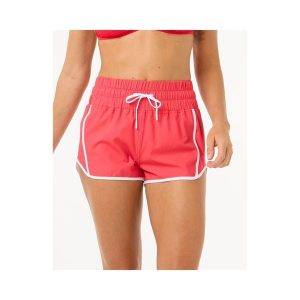 Spodenki surfingowe damskie Rip Curl High Waist Retro Volley 3" Czerwony. Czerwone szorty Rip Curl, bez wzorów, retro, z podwyższonym stanem. Za 129,99 zł.