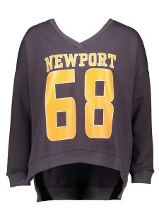 Miss goodlife Bluza "Newport" w kolorze antracytowym rozmiar: XS. Czarne bluzy miss goodlife, xs, bez wzorów, z bawełny, bez kaptura. Za 83,42 zł.
