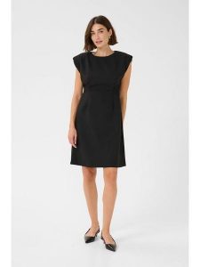 CULTURE Sukienka w kolorze czarnym rozmiar: 36. Czarne sukienki Culture, bez wzorów, bez kołnierzyka, bez ramiączek, midi. Za 141,85 zł.