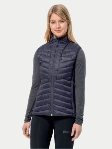 Jack Wolfskin Bezrękawnik Routeburn Pro Ins Vest 1207202 Szary Slim Fit. Szare kamizelki Jack Wolfskin, s, bez wzorów, z syntetyku, bez kołnierzyka, bez ramiączek, bez kaptura. Za 399,99 zł.
