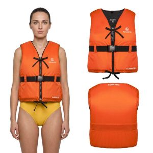 Kamizelka asekuracyjna AQUASTIC Classic 50N. Brązowe kamizelki AQUASTIC, xs, bez wzorów, bez kołnierzyka, bez ramiączek, bez kaptura. Za 129,99 zł.